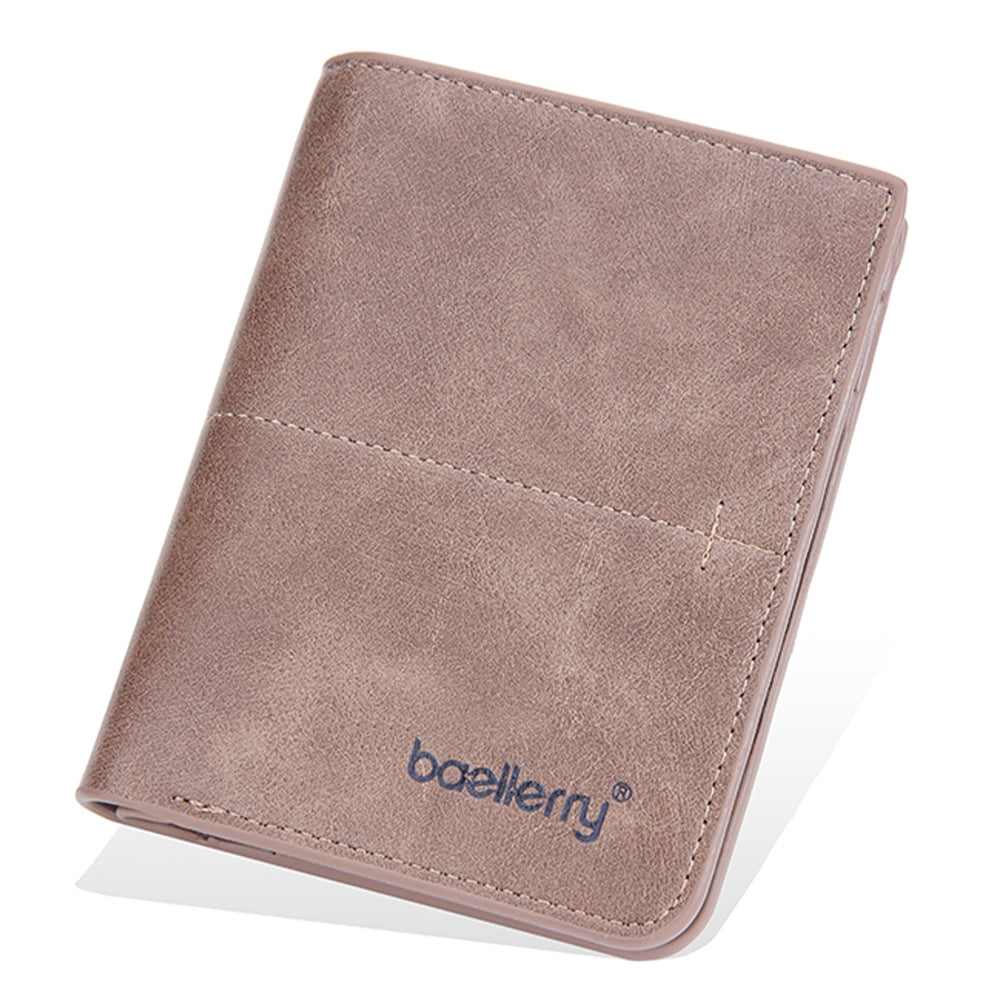 BAELLERRY D3242 Bifold Short Men's Wallet Vintage PU Leather Card Slots Coin Holder Bag Strong Stitching Zipper Security Wallet BAELLERRY D3242 Bifold Short Men's Wallet Vintage PU Leather Card Slots Coin Holder Bag Strong Stitching Zipper Security Wallet